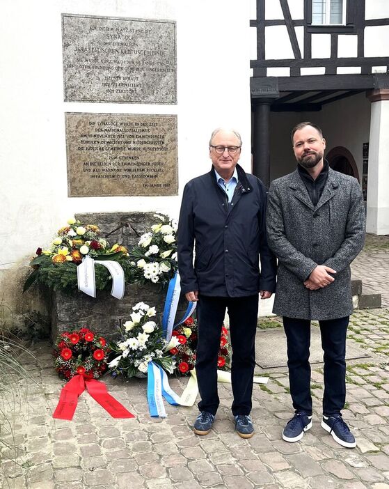 Hanspeter Hauke und Frieder Haid bei der Gedenkfeier